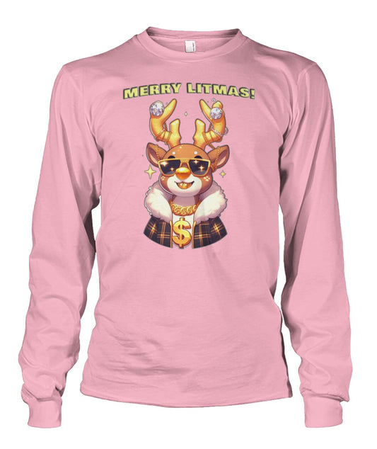 Merry Litmas Reindeer (Hoodie & More) Unisex Long Sleeve