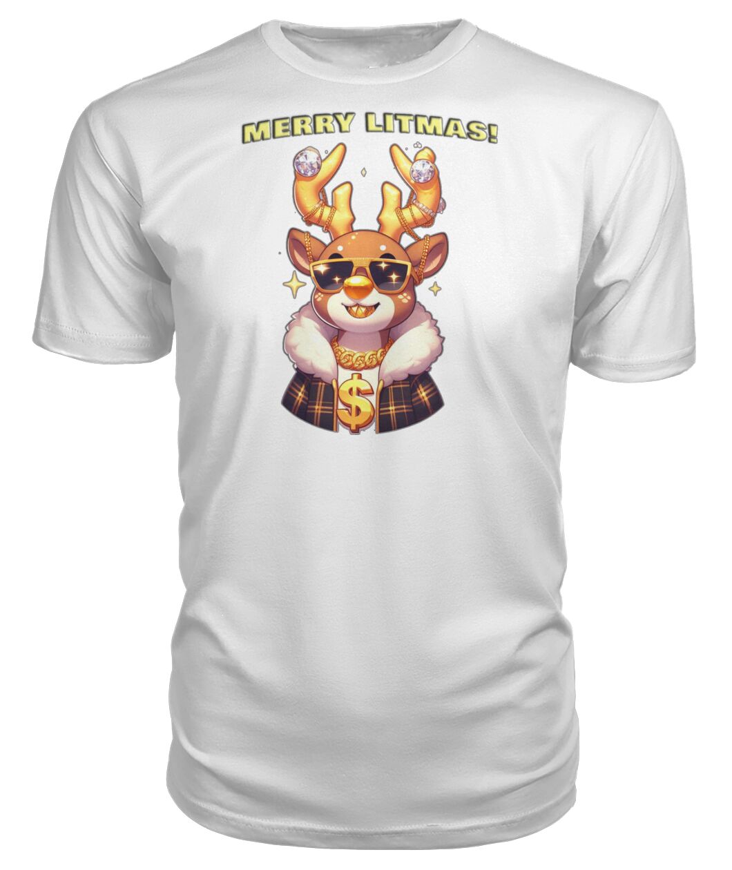 Merry Litmas Reindeer (Hoodie & More) Premium Unisex Tee