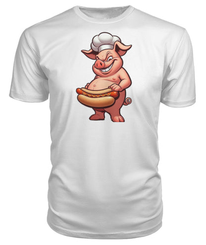 Chef Pig Hotdog (Hoodie & More) Premium Unisex Tee