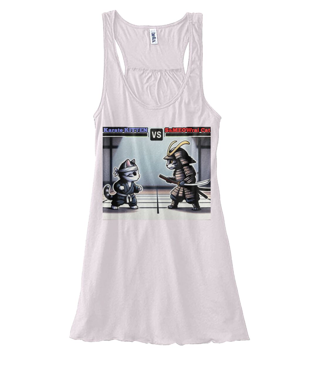 Karate vs Samurai Cat (TankTop & More) Women's Flowy Tank