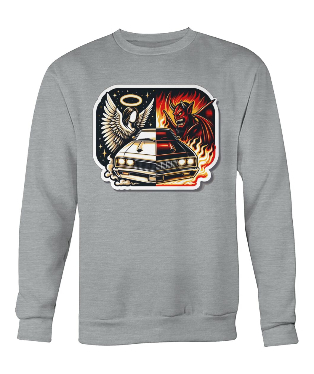 Angel Demon Car 1 (Sweater & More) Crew Neck Sweatshirt