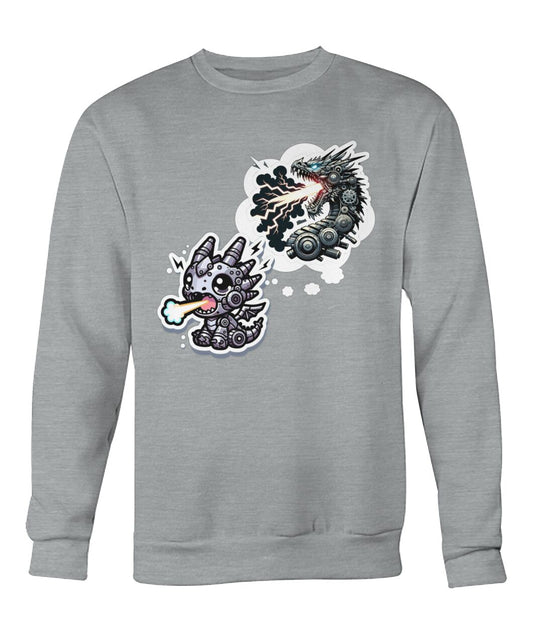 Mech Dragon (Hoodie & More) Crew Neck Sweatshirt