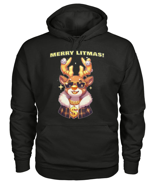 Merry Litmas Reindeer (Hoodie & More) Unisex Hoodie