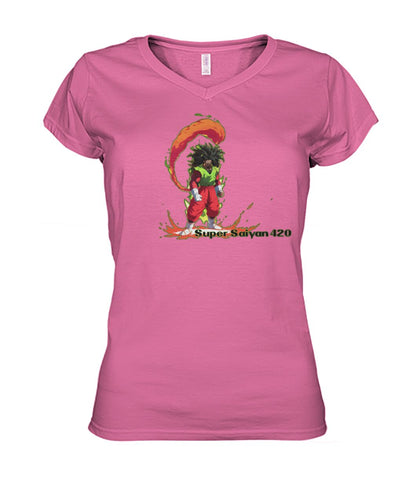 Super Saiyan 420 B (Hoodie & V Necks)