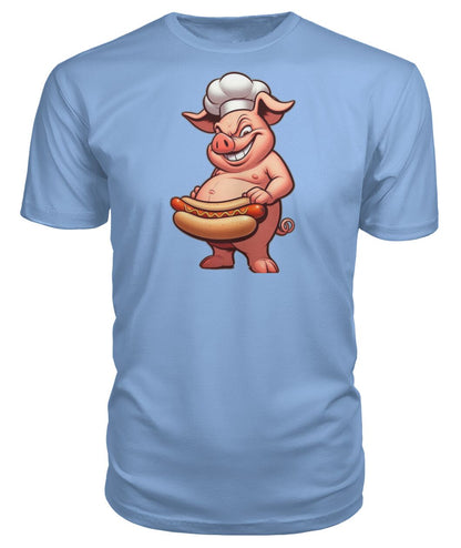 Chef Pig Hotdog (Hoodie & More) Premium Unisex Tee