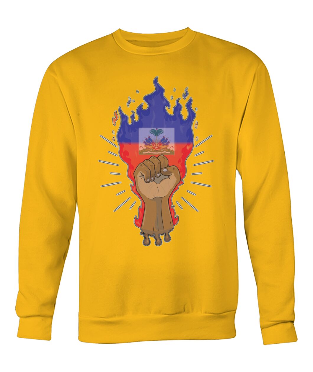 Haitian Fire Power Fist (Sweater & Long Sleeve)