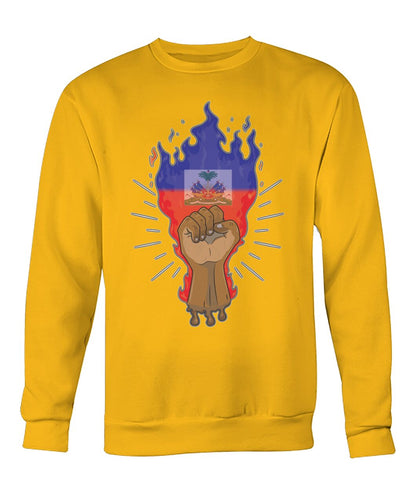 Haitian Fire Power Fist (Sweater & Long Sleeve)