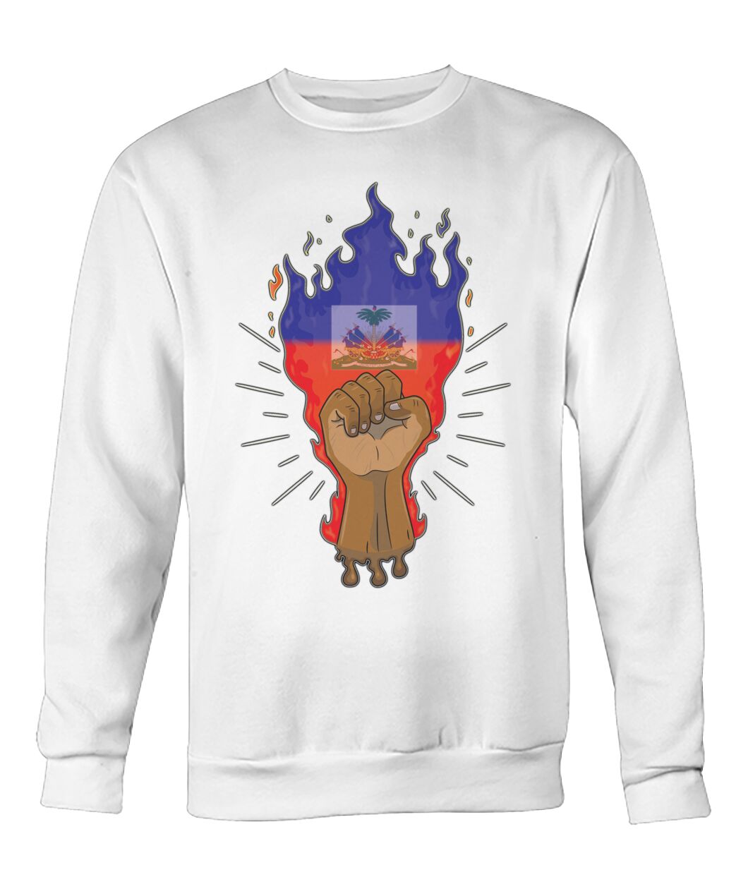 Haitian Fire Power Fist (Sweater & Long Sleeve)