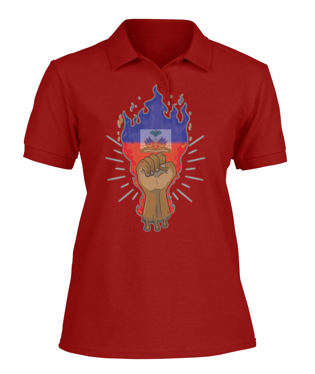 Haitian Fire Power Fist (Tank Top & Polo)