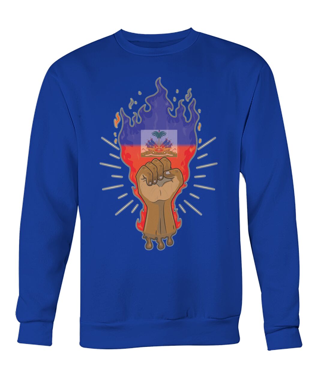 Haitian Fire Power Fist (Sweater & Long Sleeve)