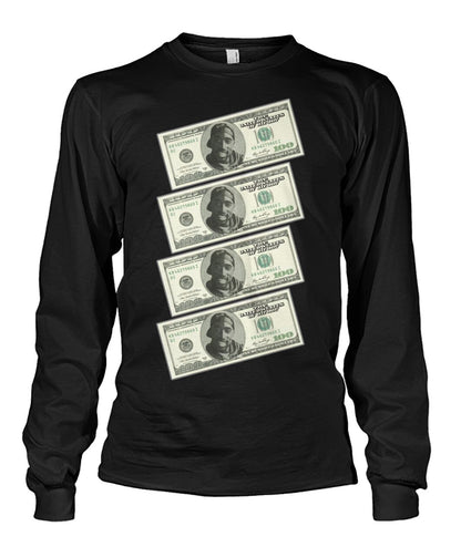 2Pac $100 bills (Sweater & Long Sleeve)