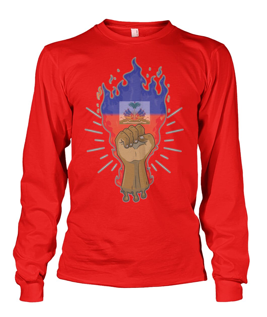 Haitian Fire Power Fist (Sweater & Long Sleeve)