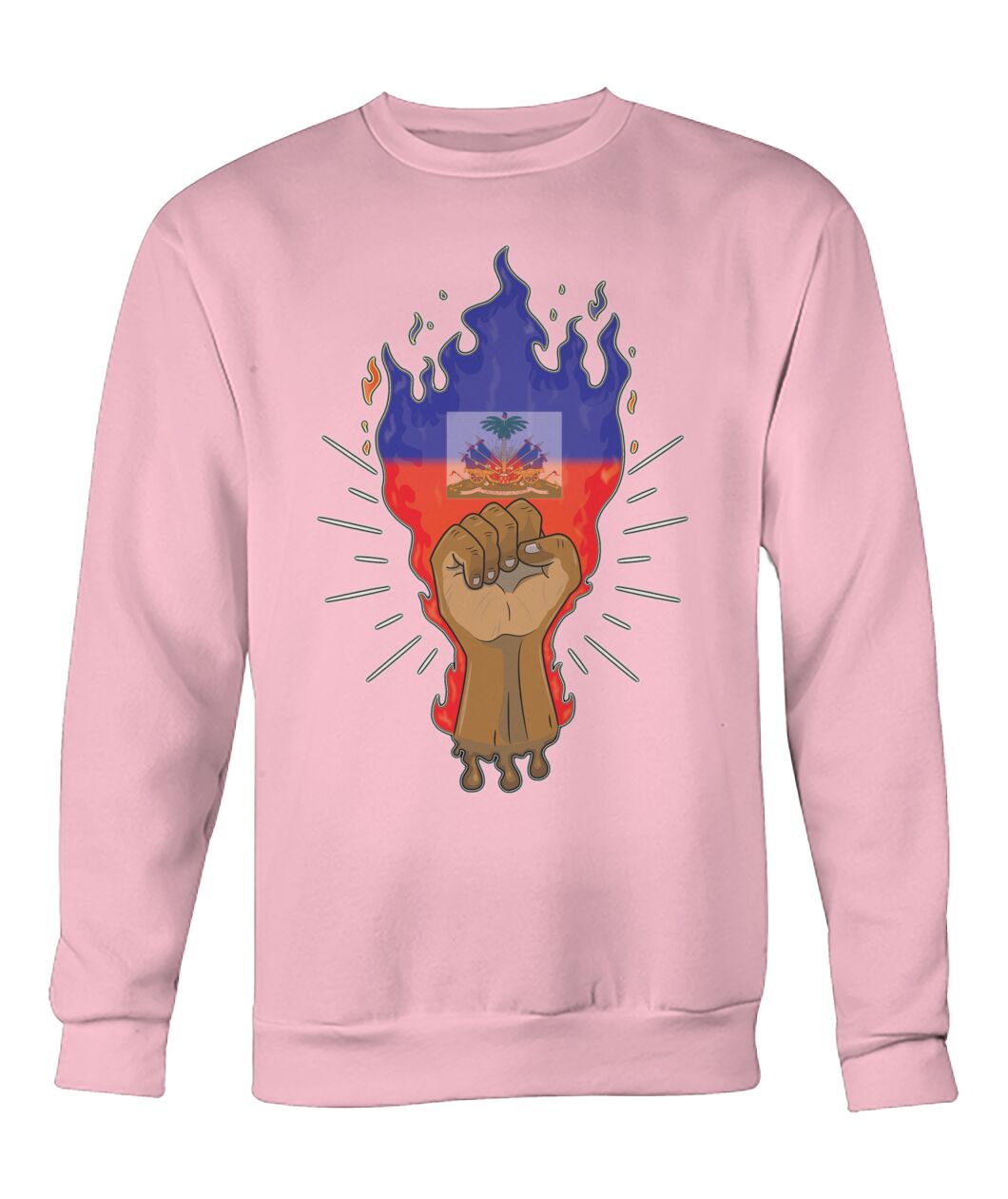 Haitian Fire Power Fist (Sweater & Long Sleeve)