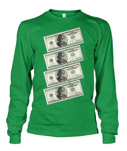 2Pac $100 bills (Sweater & Long Sleeve)