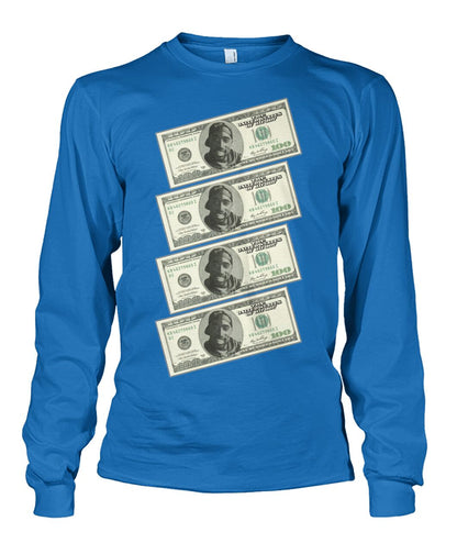 2Pac $100 bills (Sweater & Long Sleeve)
