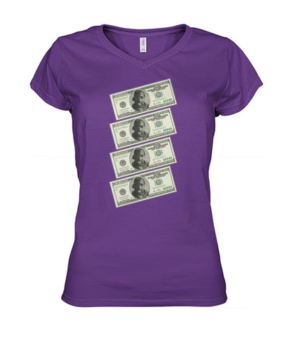 2Pac $100 bills (Hoodie & V Necks)