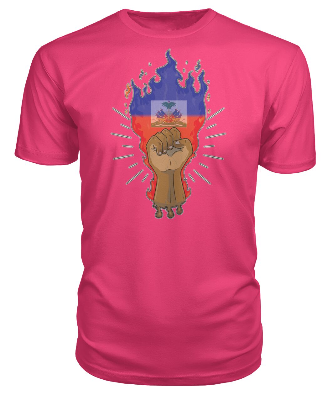 Haitian Fire Power Fist (T Shirts)