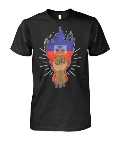 Haitian Fire Power Fist (T Shirts)