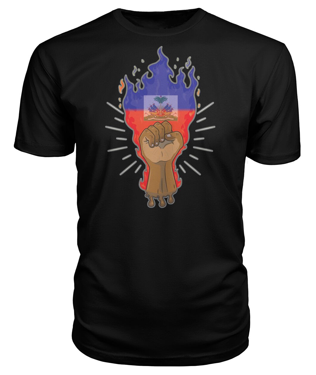 Haitian Fire Power Fist (T Shirts)