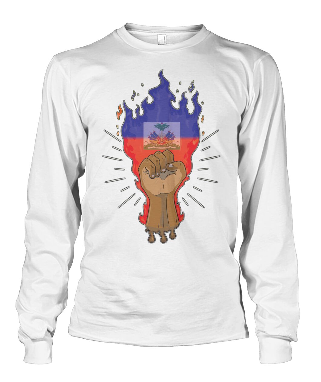 Haitian Fire Power Fist (Sweater & Long Sleeve)