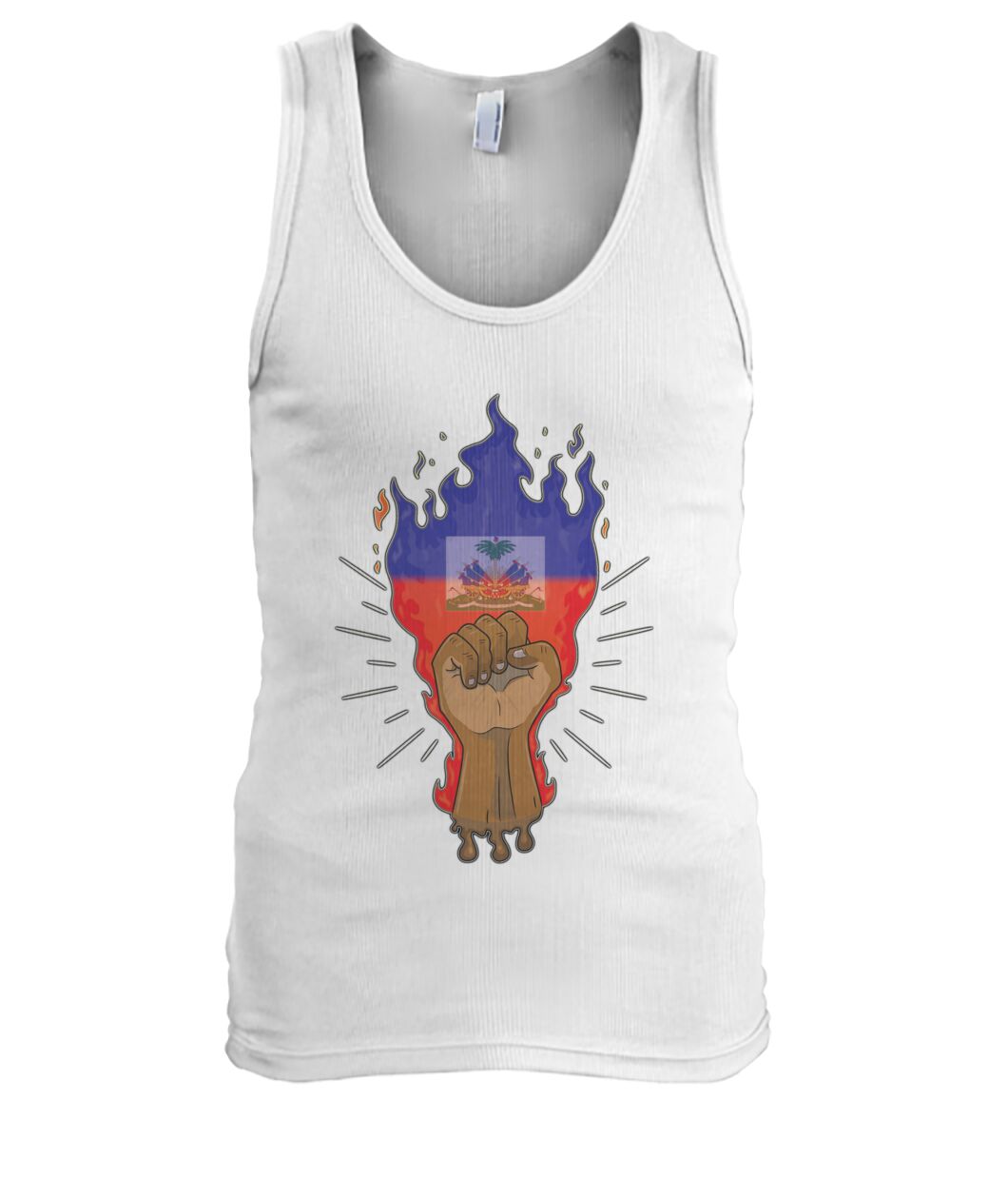 Haitian Fire Power Fist (Tank Top & Polo)