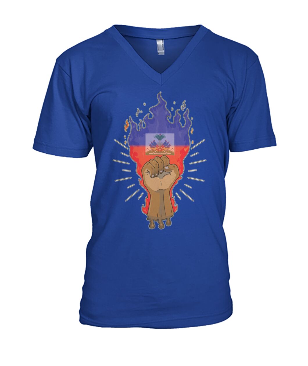 Haitian Fire Power Fist (Hoodie & V Necks)