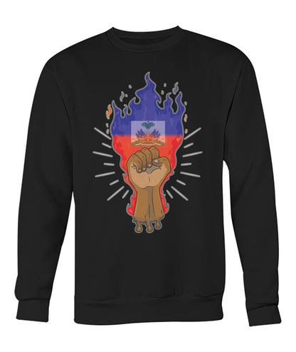 Haitian Fire Power Fist (Sweater & Long Sleeve)