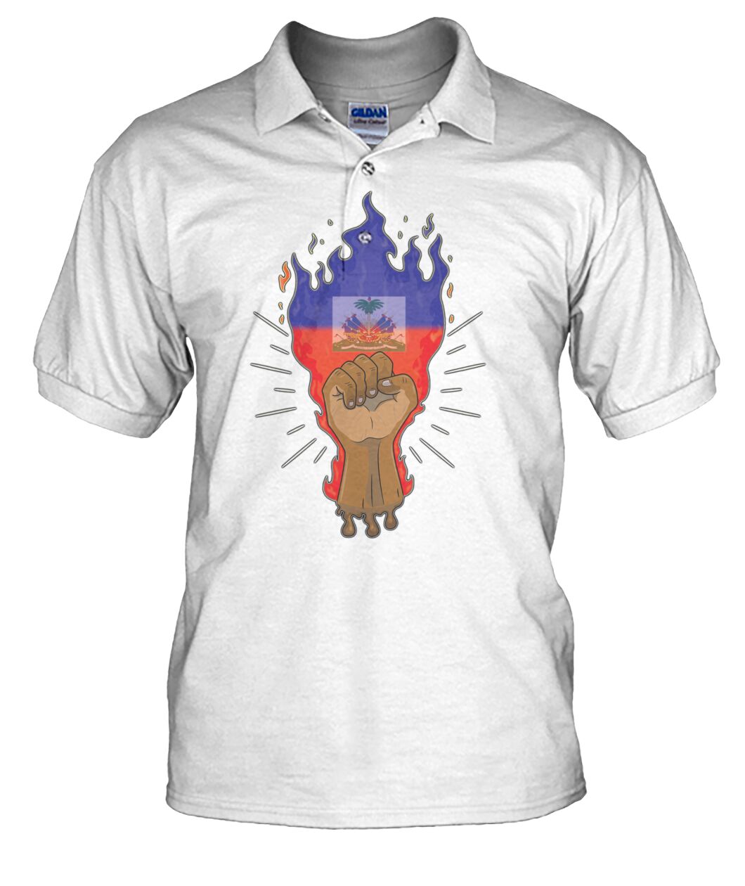 Haitian Fire Power Fist (Tank Top & Polo)