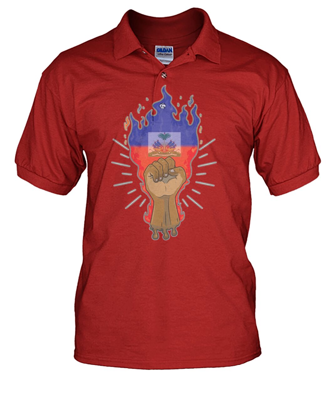 Haitian Fire Power Fist (Tank Top & Polo)