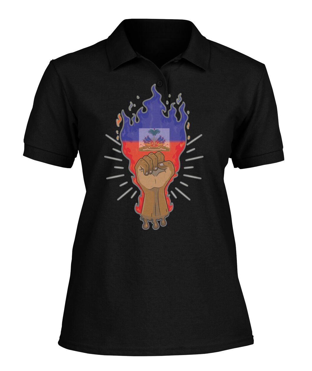 Haitian Fire Power Fist (Tank Top & Polo)