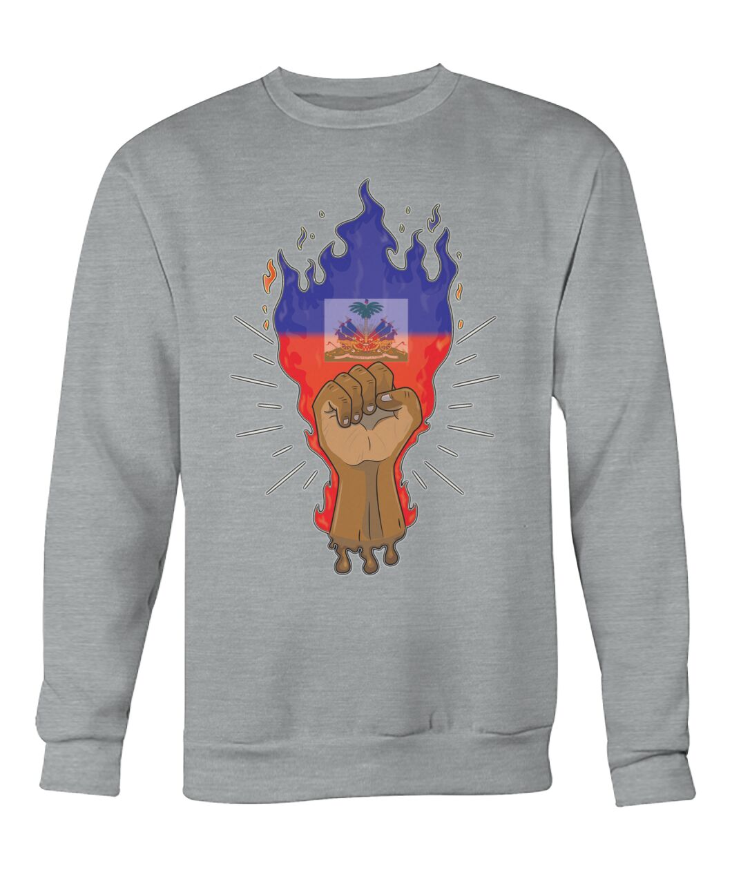 Haitian Fire Power Fist (Sweater & Long Sleeve)