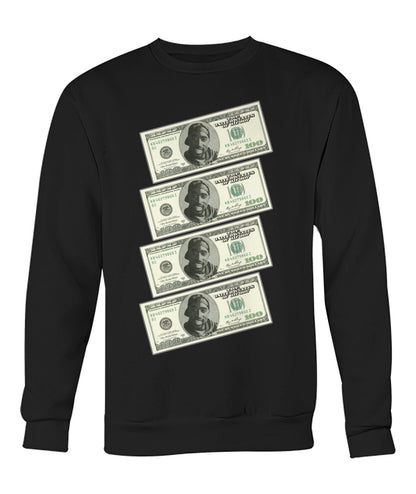 2Pac $100 bills (Sweater & Long Sleeve)