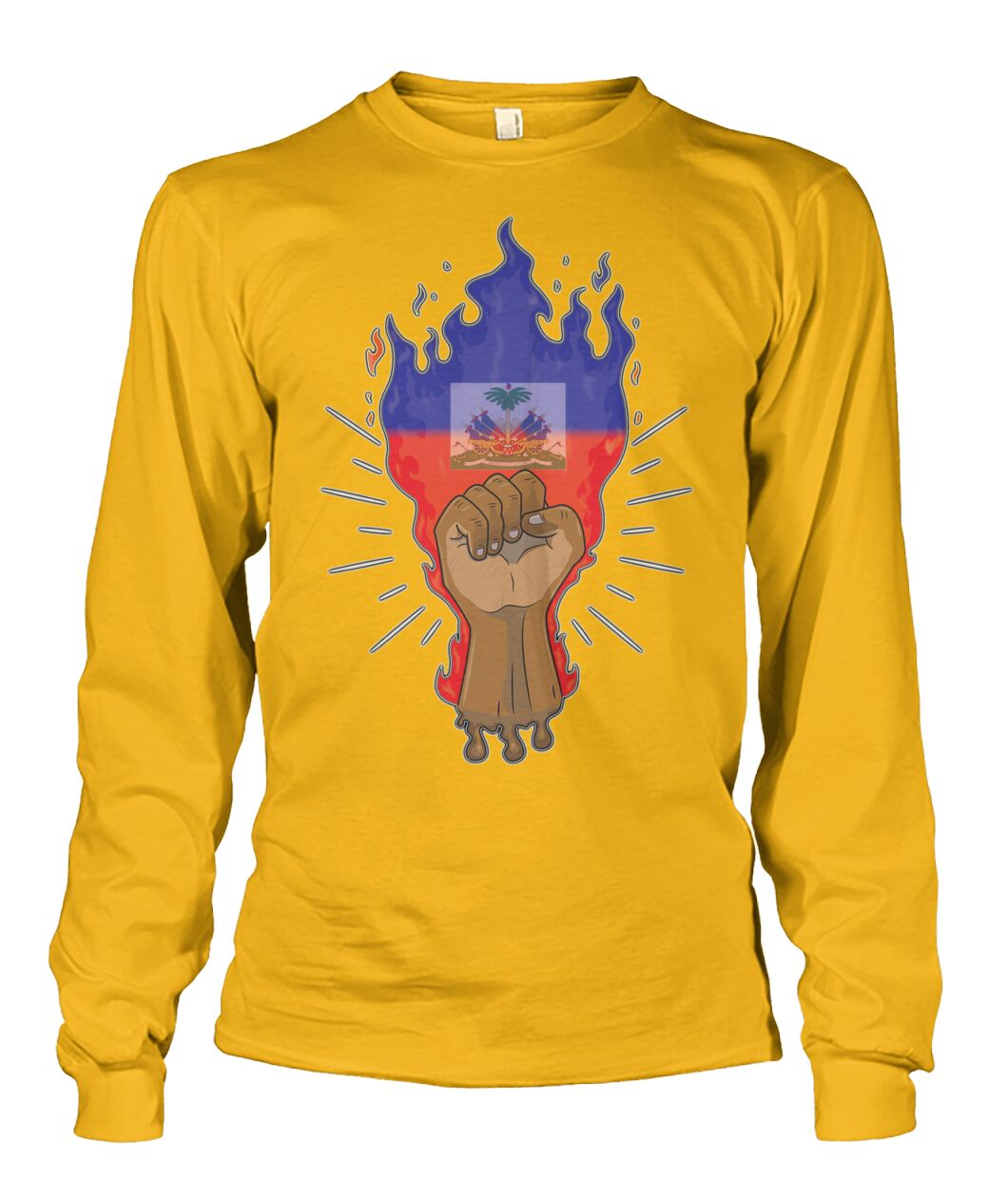 Haitian Fire Power Fist (Sweater & Long Sleeve)