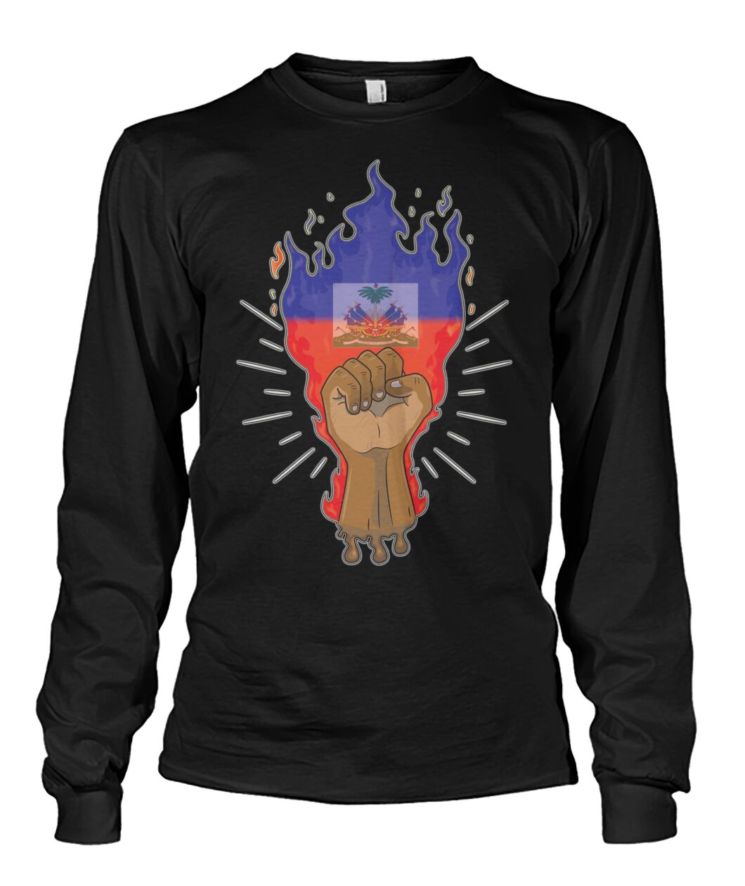 Haitian Fire Power Fist (Sweater & Long Sleeve)